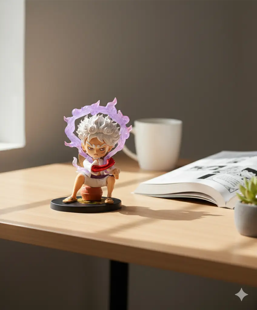 [Luffy Sitting on Drum] Monkey D. Luffy – Gear 5 (Sun God Nika Drums of Liberation Form) One Piece Anime Action Figure