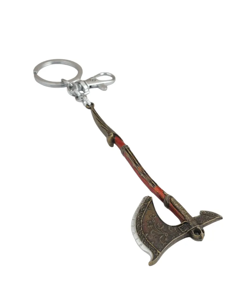 [God of War Kulhadi] Leviathan Axe (Kratos Weapon) God Of War Metal Keychain Heavy And Strong 
