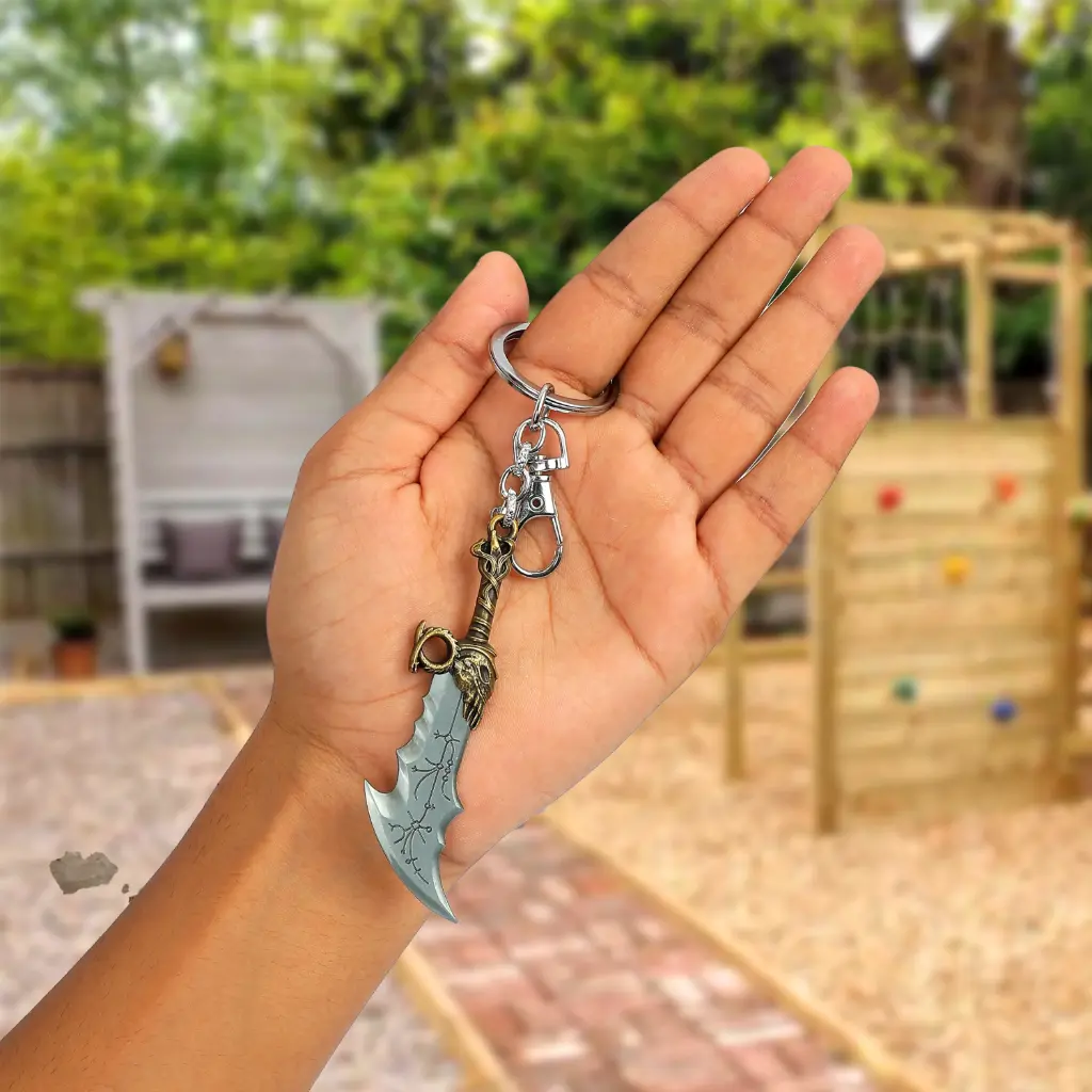 Blade of Olympus (Kratos Weapon) God Of War Metal heavy Strong Keychain 