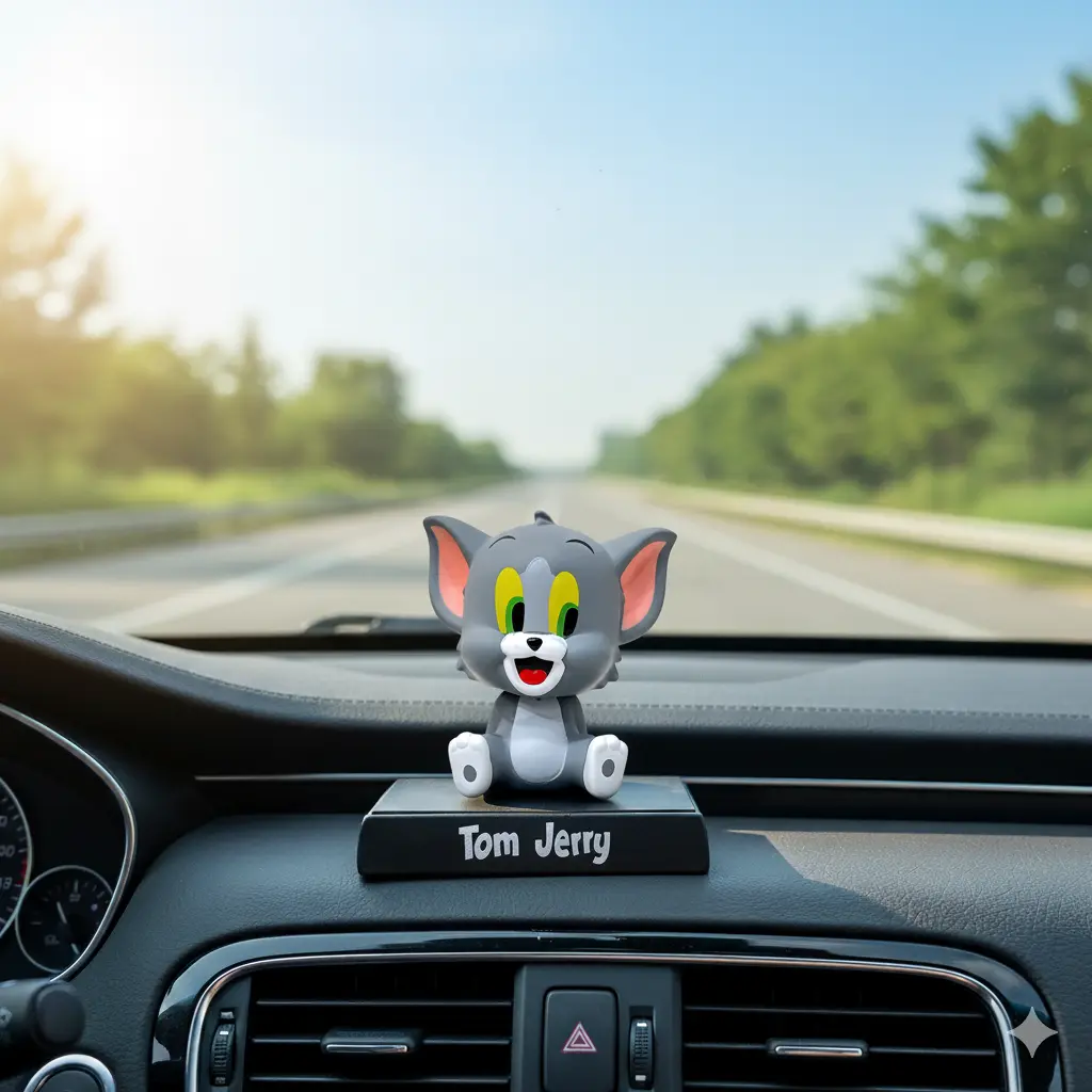 [Tom Bobblehead] Tom Cartoon Bobblehead | Cute Dashboard & Desk Toy | Collectible Gift for Kids & Fans