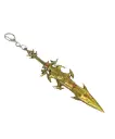 Demon Slayer Sword Keychain | Golden Edition Fantasy Blade | Metal Collectible Key Ring | Premium RPG Weapon Replica