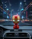 Iron Man Bobblehead | Avengers Collectible | Car Dashboard & Desk Toy for Superhero Fans
