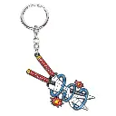 Rengoku Flame Breathing Dual Katana from the Anime Demon Slayer: Kimetsu no Yaiba 