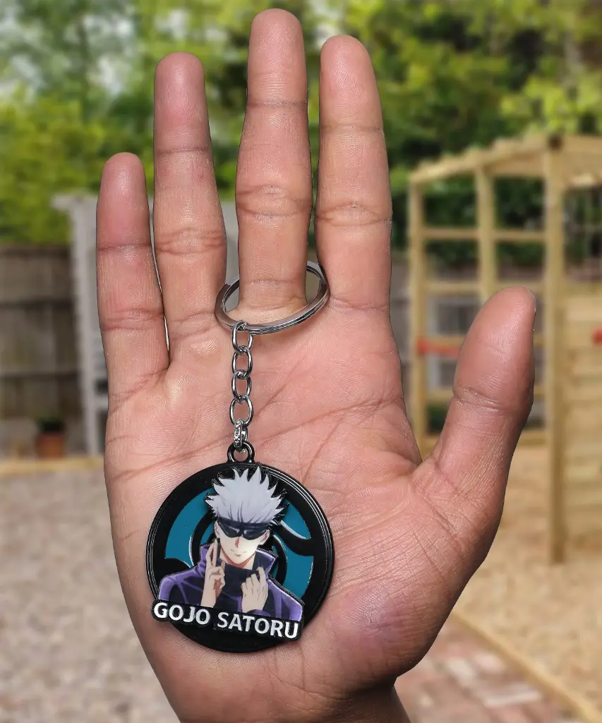 Gojo Sotaru Finger Cross Infinity Sorcerer Keychain | Jujutsu kaisen Anime key rings 