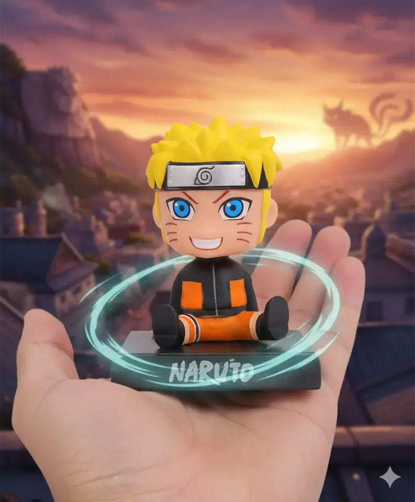 [Naruto Bobblehead] Ninja Warrior Naruto Bobblehead | Anime Collectible | Desk & Car Dashboard Toy for Fans