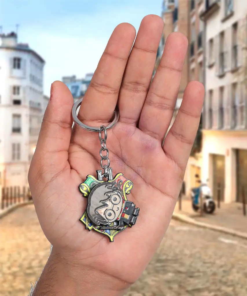 Standing Harry Potter With Stick Rotating keychain | World Famous Magician Revolving key rings 