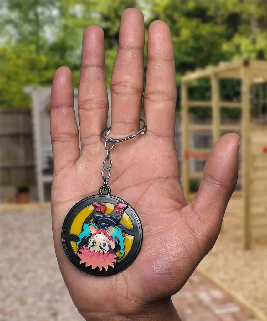 Yuji Itadori Cursed Energy Fighter Keychain | Jujutsu kaisen Revolving Key rings 