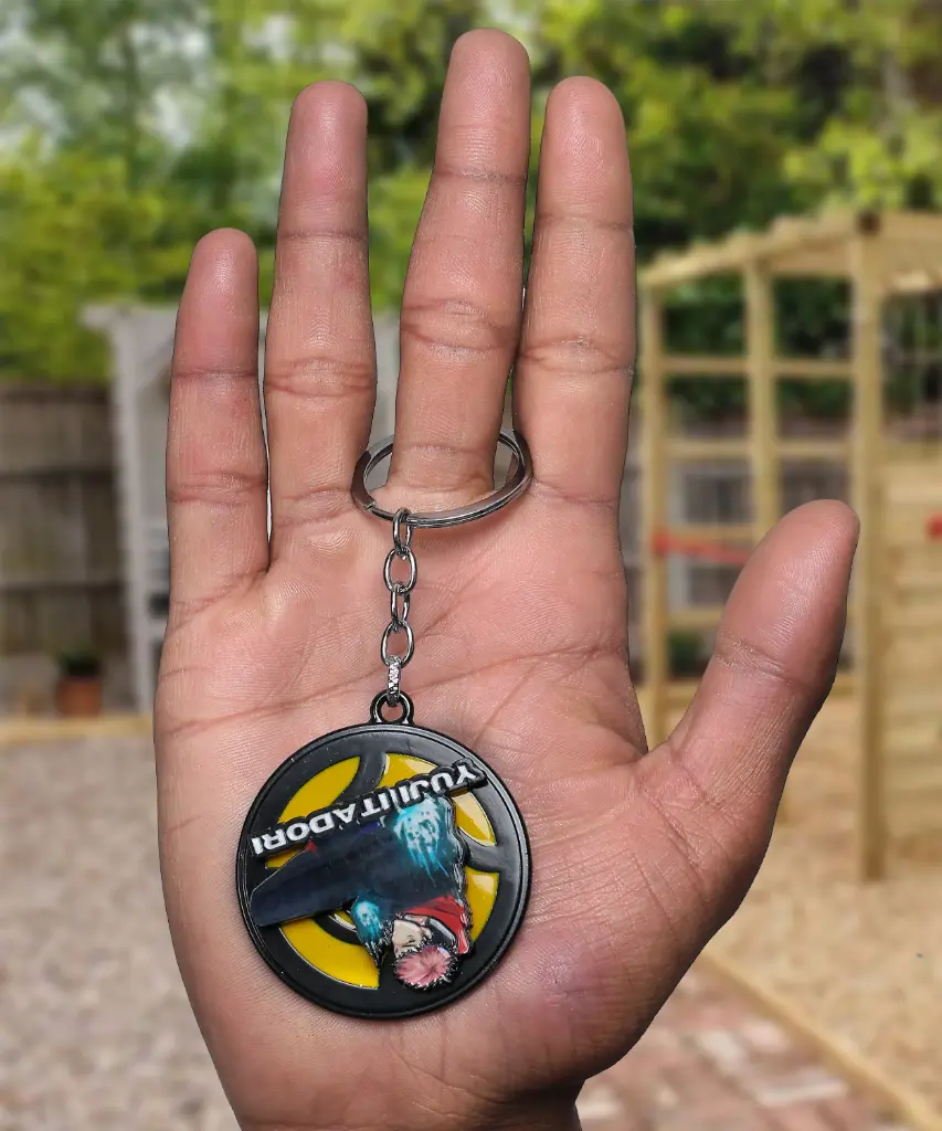 Big Size Yuji Itadori Cursed hero Energy Rotating Keychain | Jujutsu kaisen Revolving key rigs 