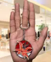 Nine-Tailed Power Mode Rotating Metal keychain | Naruto Anime Revolving Key rings 