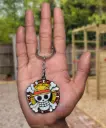 Straw Hat Pirates Jolly Roger One Piece Anime Logo Rotating Metal keychain | 