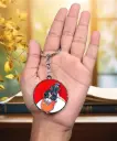 Pain (Deva Path) Red Cloud Villain Rotating Metal keychain | Naruto Anime Revolving Key rings 