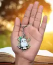 Harry Potter Owl Rotating Metal keychain 