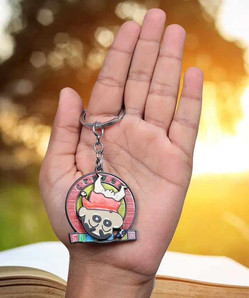Shichan Pant Drop Rotating Metal keychain | Funniest And World Famous Anime Key rings 