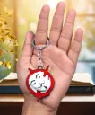 White Mask Vendetta Rotating Metal keychain 