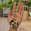 Angry Monkey D. Luffy One piece Anime Rotating Metal keychain | Anime Lover Collectible Key Rings 
