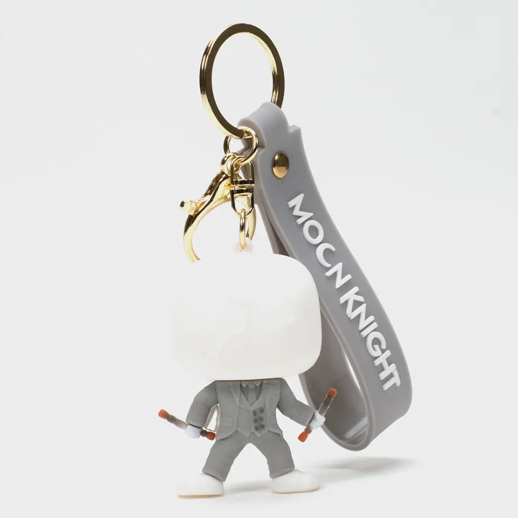 Stylish Superhero Keychain | Premium Grey Silicone Tag | Cute Action Character Keychain for Bags, Bikes & Cars | Daiyamondo