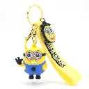 Small Minion With 2 Eye hands Up 3D keychain |Fun Character Keychain for Bags, Bikes & Gifts | Daiyamondo