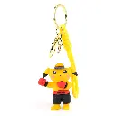 Cute Pikachu Skateboard Keychain | Pokémon Anime Figure Key Ring | Skater Style Bag Charm