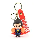 Doctor Strange Casting Spell Keychain | Red Cloak Hero with MARVEL Silicone Strap | Multiverse Fan Key Ring