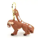 Diego Saber-Tooth Cat Keychain - Ice Age Movie Figure Accessory on Logo Wrist Strap | Smilodon Collectible Key Ring