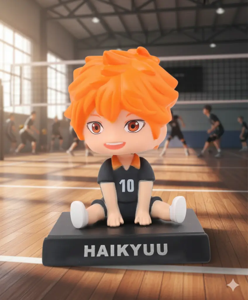 [Orange hair Bobblehead] Shoyo Hinata Haiyuu Bobblehead | Basketball Player Bobblehead