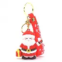 Santa Claus Figure Keychain - Merry Christmas Logo Strap Accessory | Festive Holiday Gift & Key Ring Charm