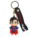 New Style Superman Figure Keychain - DC Comics Justice League Accessory with Superman & Batman Logo Strap | Man of Steel Collectible