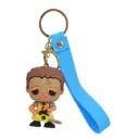 Leatherface Figure Keychain with Chainsaw | Texas Chainsaw Massacre Horror Accessory on Blue Wrist Strap | Horror Icon Collectible