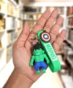 The Hulk Figure Keychain - MARVEL Avengers Hero Accessory with Green Logo Wrist Strap | Incredible Collectible Key Ring