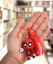 Deadpool With mug Figure Keychain with "LIKE ME" Mug | MARVEL Anti-Hero Accessory on Red Logo Strap | Merc with a Mouth Collectible
