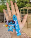 Stitch Water Gun Keychain with Sunglasses | Disney Lilo & Stitch Figure on Blue Logo Strap | Summer Accessory Key Ring