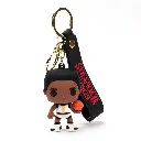 Lucas Sinclair Figure Keychain - Stranger Things Basketball Accessory | Hawkins Jersey #8 on Black Logo Strap | Netflix Collectible