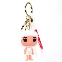 Eleven (El) Figure Keychain - Stranger Things White Gown Accessory on Logo Wrist Strap | Netflix Collectible Key Ring