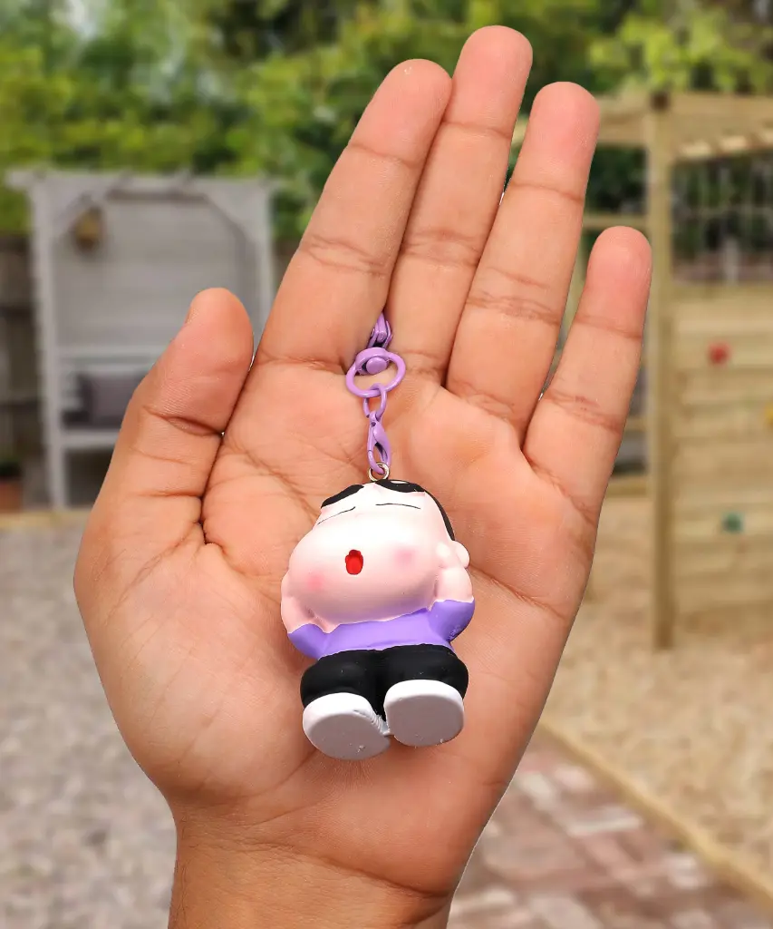 Crayon Shinchan Shinnosuke Figure Keychain - Funny Anime Bare Bottom Gag Accessory | Manga Collectible Key Ring
