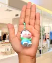 Crayon Shinchan Green Blue Dress Shinnosuke Figure Keychain - Funny Anime Bare Bottom Gag Accessory | Manga Collectible Key Ring