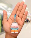Crayon Shinchan Blue Orange Dress Shinnosuke Figure Keychain - Funny Anime Bare Bottom Gag Accessory | Manga Collectible Key Ring
