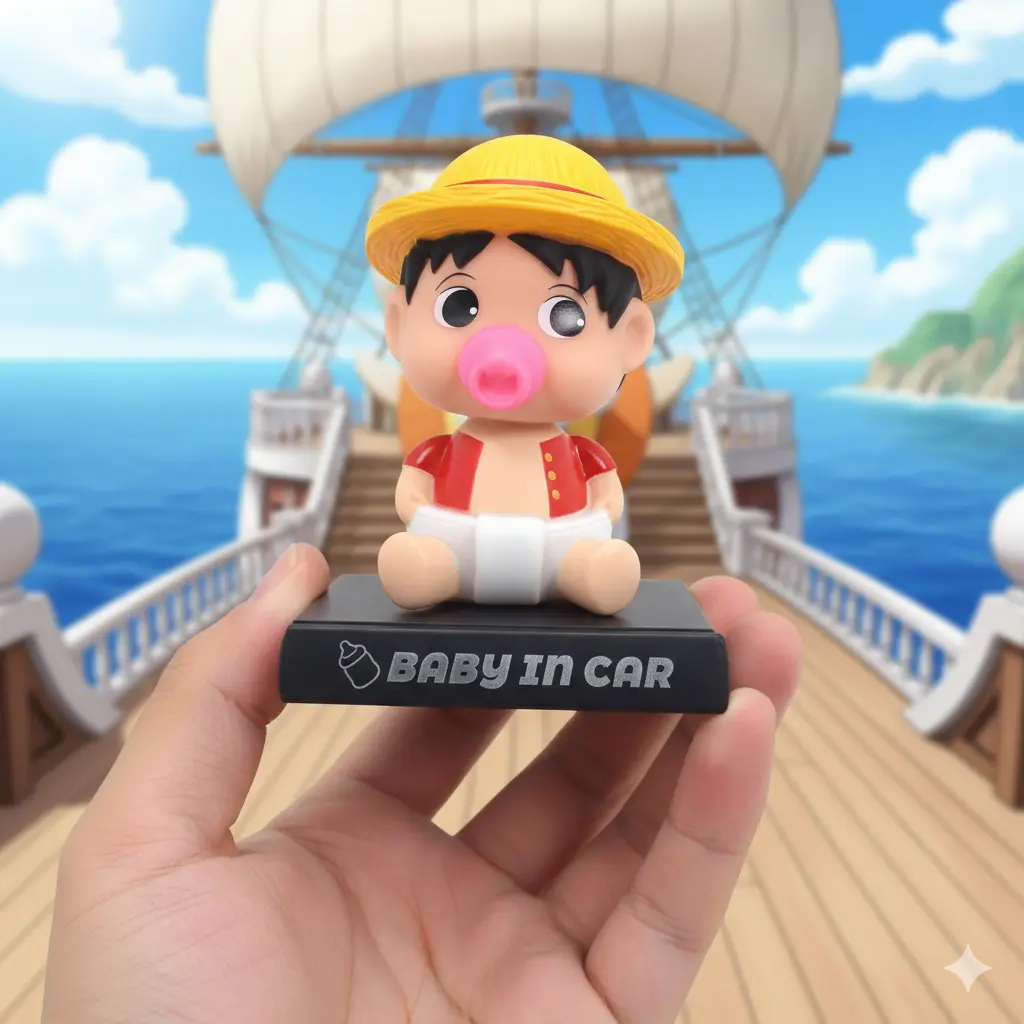 [Baby Luffy Bobblehead] Baby Monkey D. Luffy Bobblehead | One Piece Anime Bobblehead