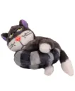 Grumpy Striped Cat Plush Keychain | Cute Soft Kitten Stuffed Animal Keyring | Kawaii Bag Charm