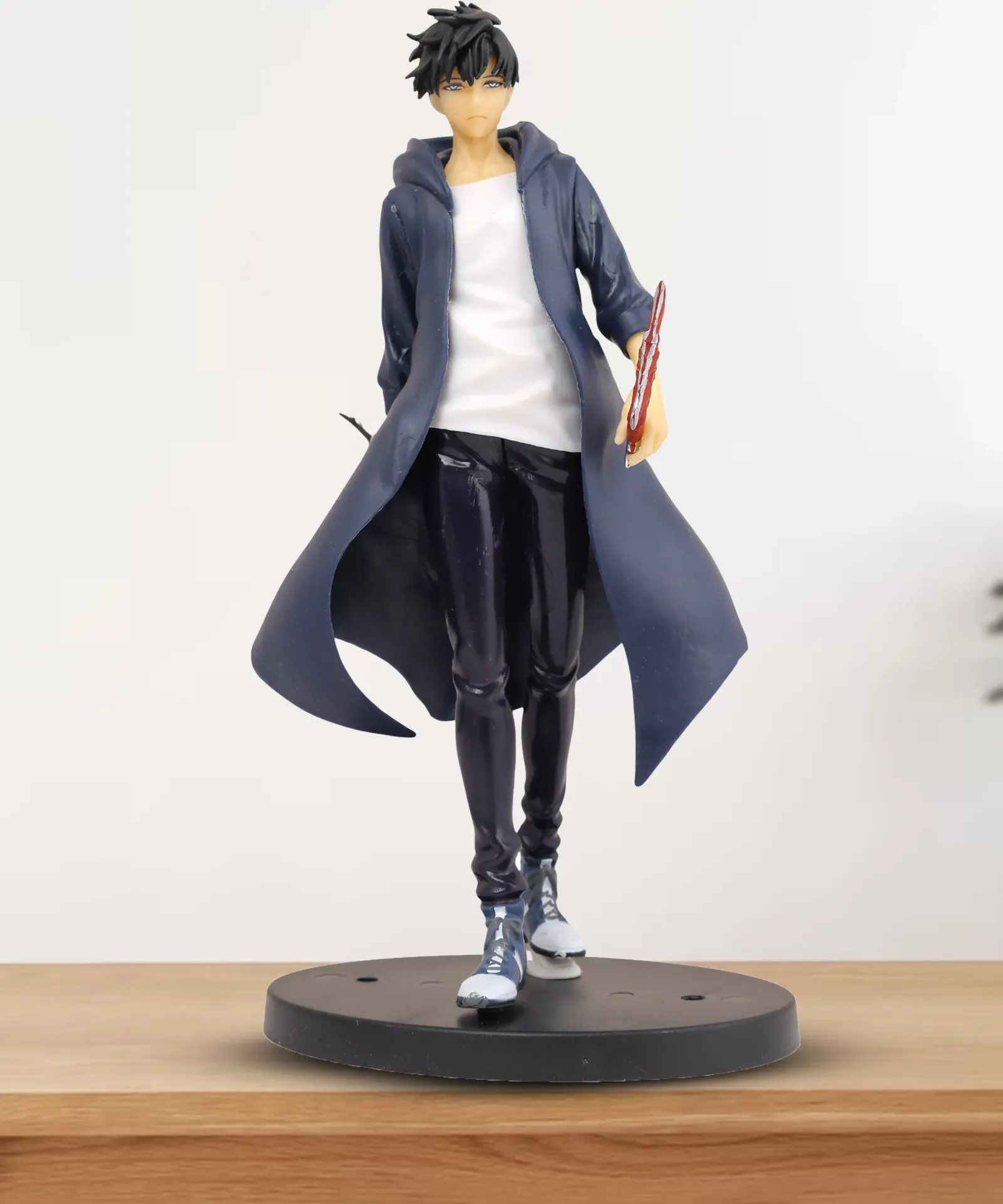 Solo Leveling Sung Jinwoo Action Figure with Daggers | Webtoon Manhwa Anime Collectible Statue | Shadow Monarch Gift