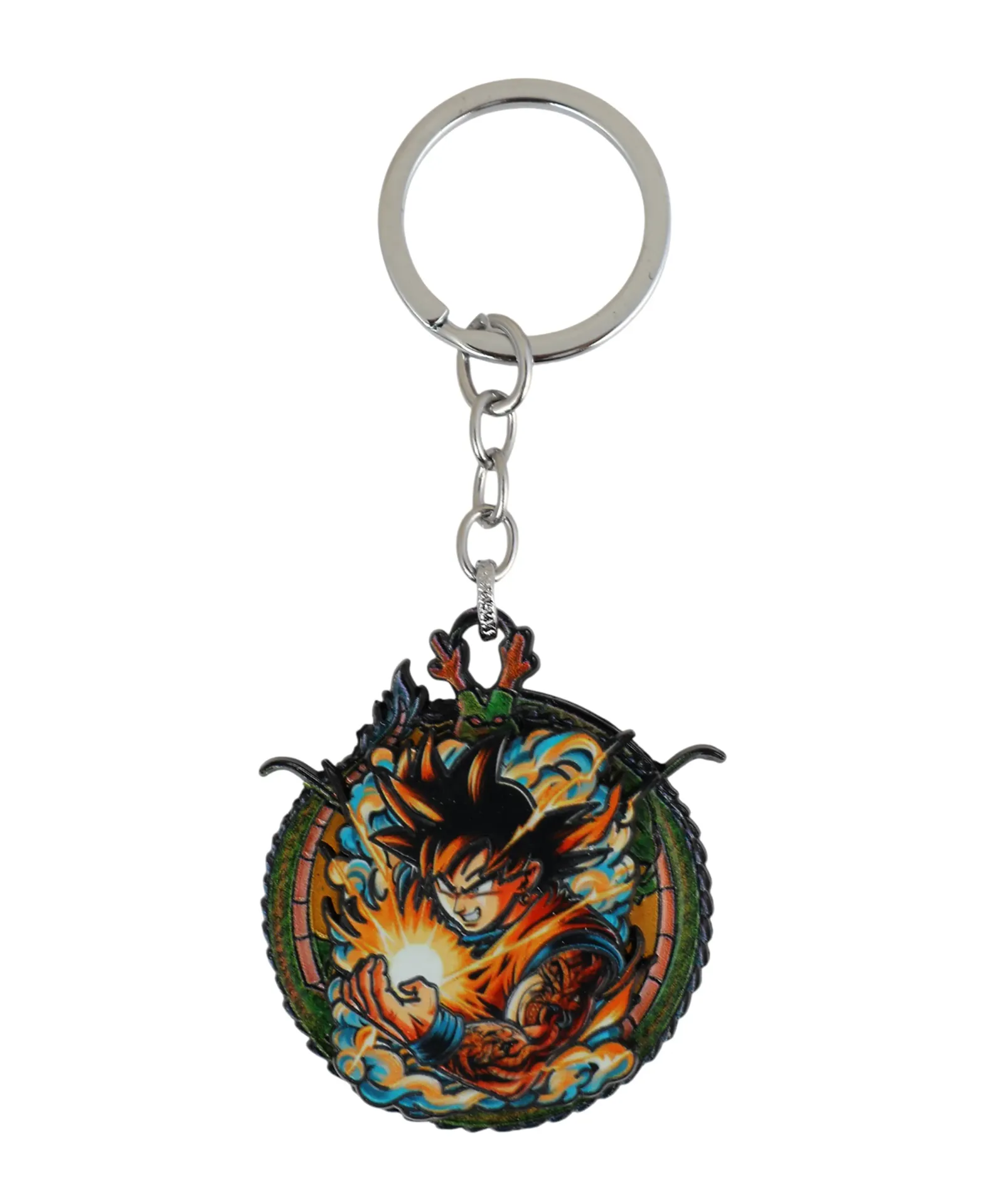 Iconic Goku Spirit Bomb Attack Metal Rotating Keyring | Perfect Dragon Ball Z Fan Gift