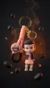 Eleven Stranger Things 3D Ribbon Silicon keychain