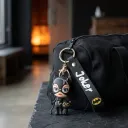 Bat With Cat Dark Knight Super Women Batman Women 3D keychain