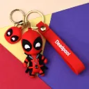 Daiyamondo Premium DeadPool Red Superhero 3D Rubber Keychain