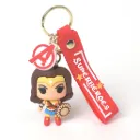 Daiyamondo Wonder Woman 3D Rubber Keychain – Cute Superhero Key Holder