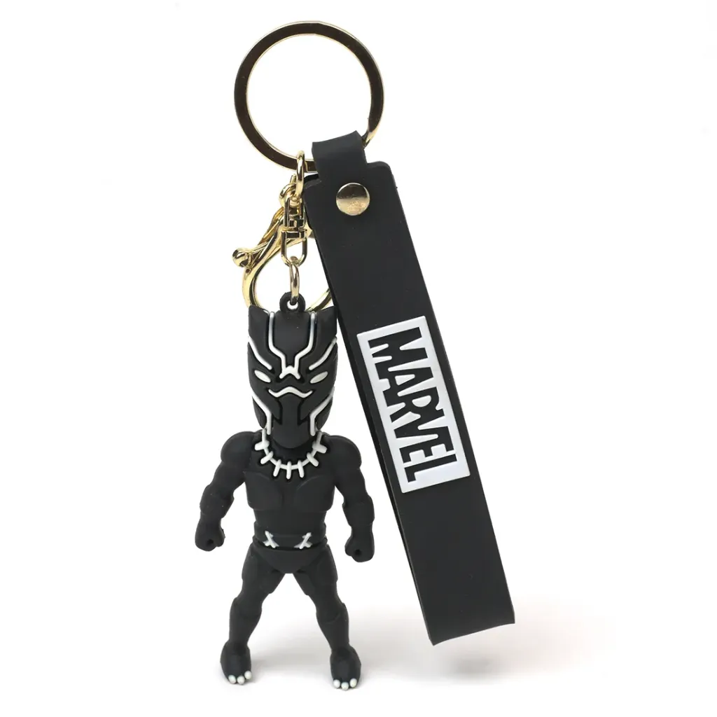 Daiyamondo Standing Black Panther Super hero Marvel Avenger 3D keychain