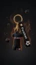 Black Messi Shirt Inter Miami CF Team 3D Football keychain