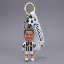 Cristiano Ronaldo (CR7)  Juventus home jersey Black White 3D Football keychain