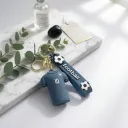 Kylian Mbappé Blue Jersey 3D Football Strap Keychain