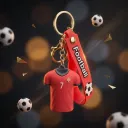 Cristiano Ronaldo Red Portugal Jersey 3D Football Keychain