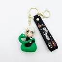 White hair Malfoy Harry potter With Green Snake 3d keychain